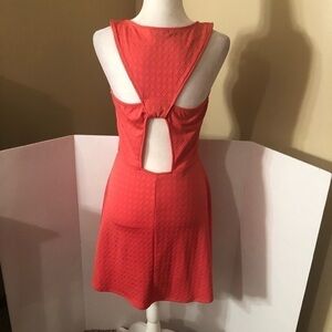 Maurices Orange Cut Out Back Textured Dress Size S